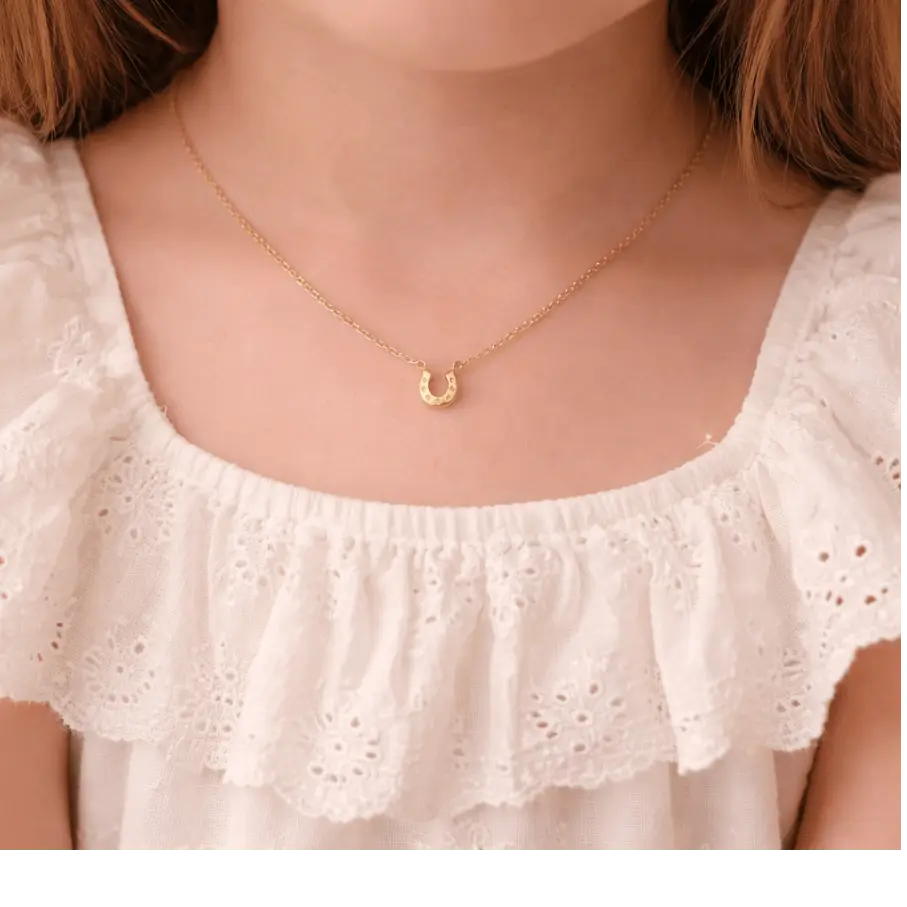 Tiny Horseshoe Necklace - Bridle Up Hope Shop