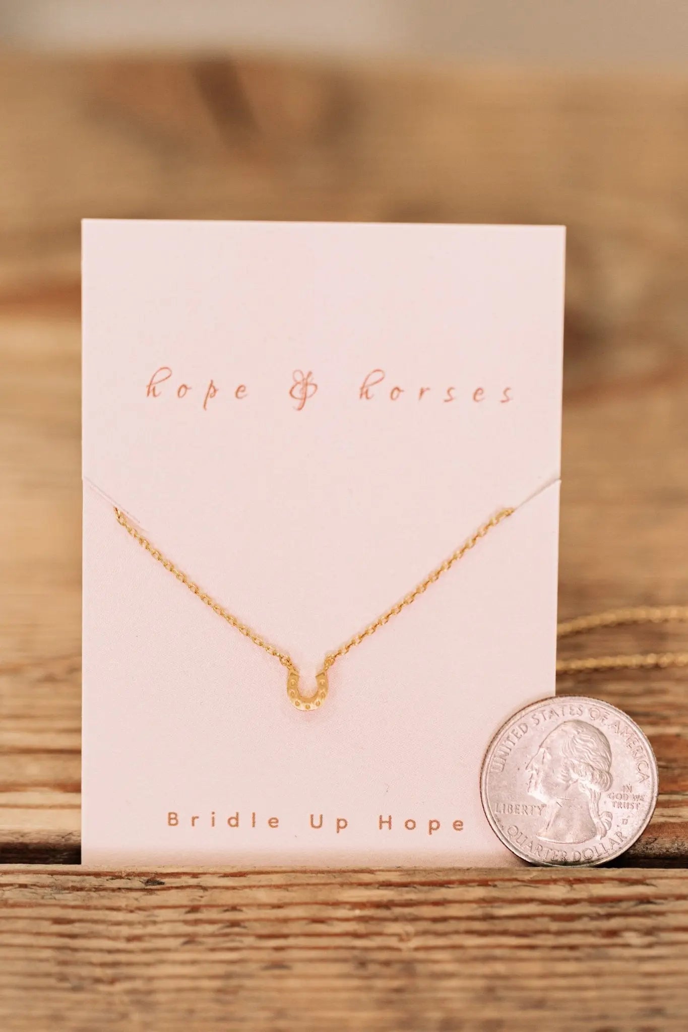 Tiny Horseshoe Necklace - Bridle Up Hope Shop