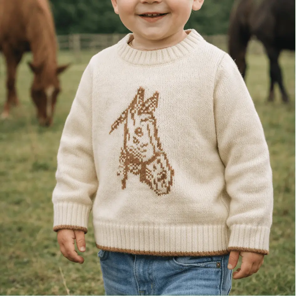 Tiny Trotter Horse Toddler Sweater - Bridle Up Hope Shop