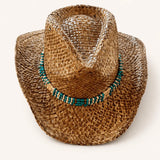 Turquoise Beaded Cowgirl Hat - Bridle Up Hope Shop