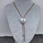 Turquoise Heart Necklace Bolo Tie - Bridle Up Hope Shop
