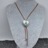 Turquoise Heart Necklace Bolo Tie - Bridle Up Hope Shop
