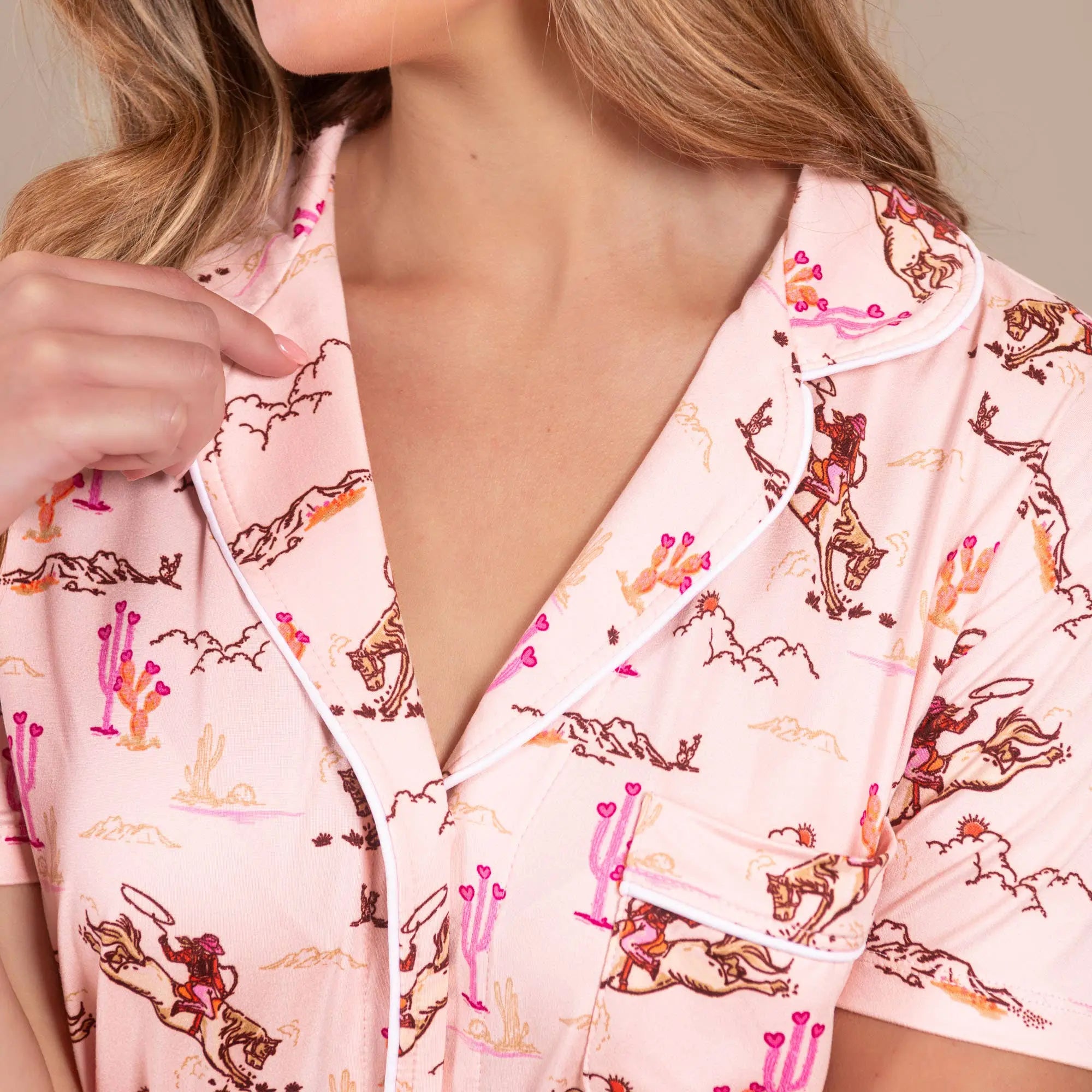 Vintage Cowgirl Pajama Top - Bridle Up Hope Shop