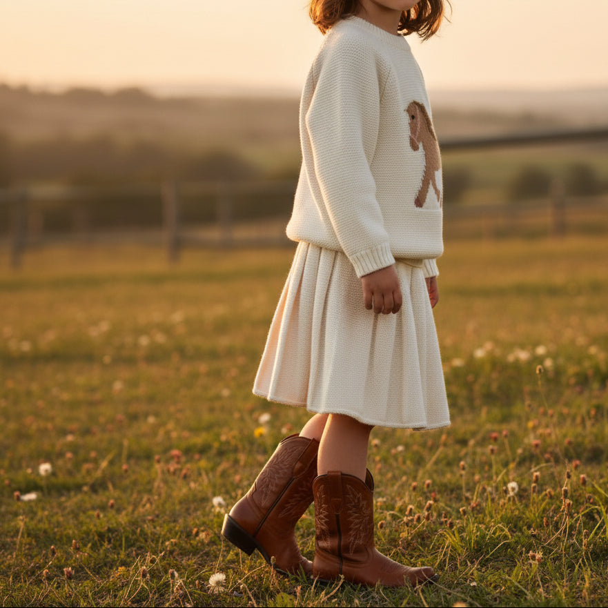 Gwenny Horse Sweater (Cream)