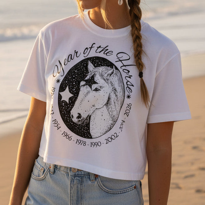 Year of the Horse Cropped Tee