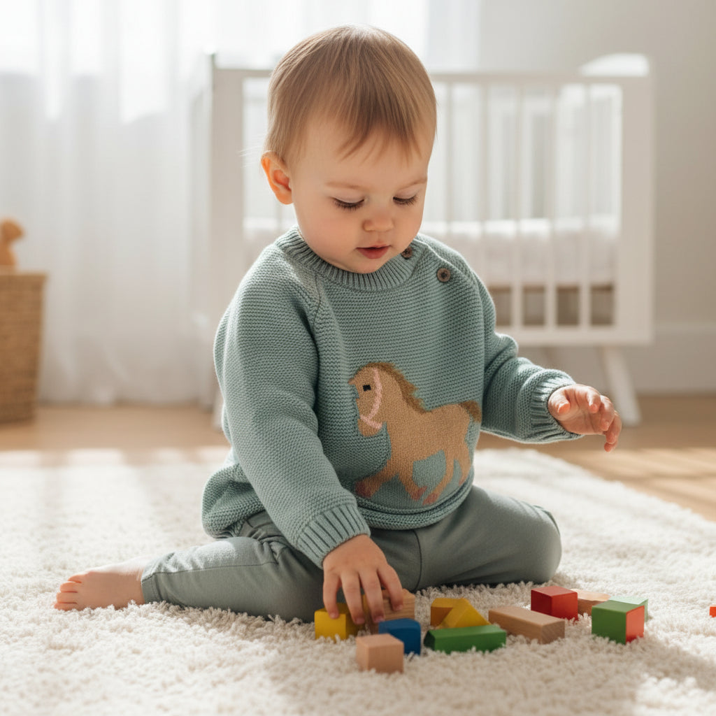 Gwenny Horse Sweater (Seafoam)