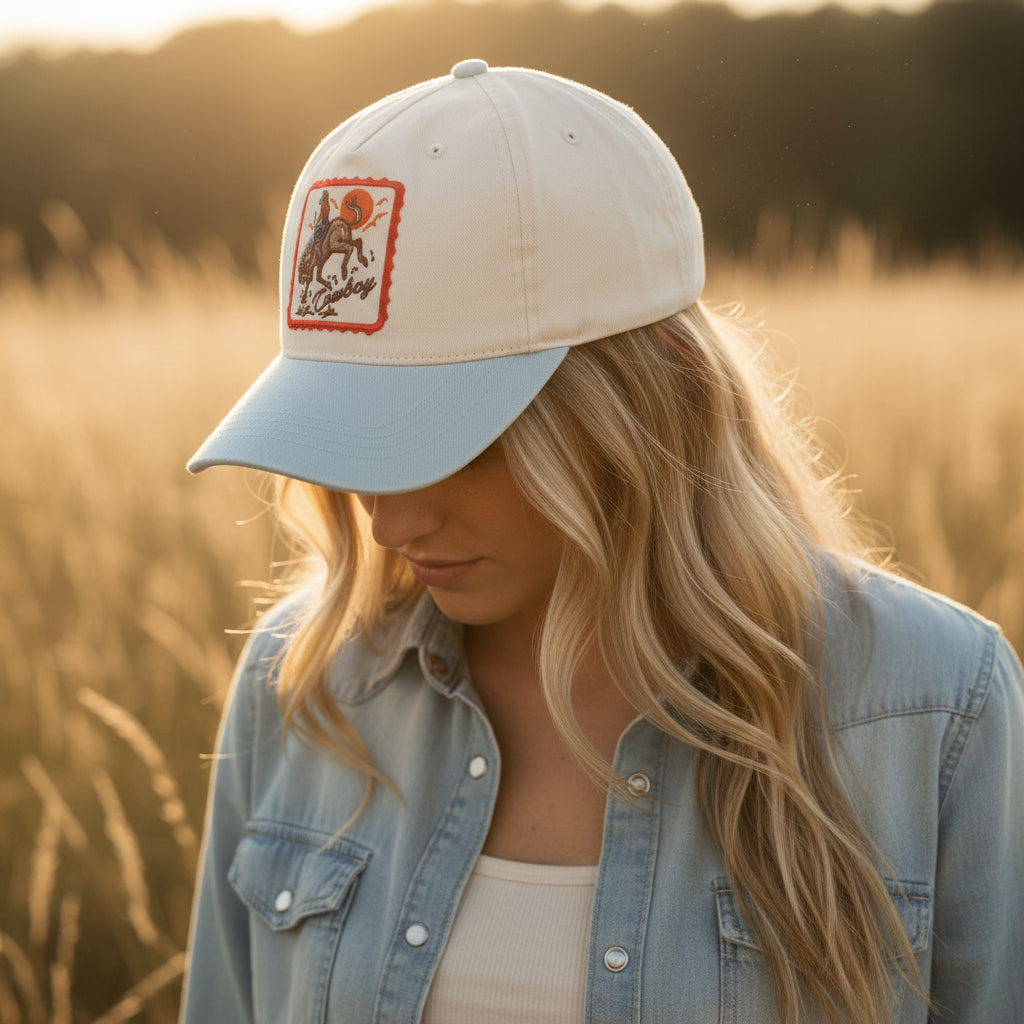 Cowboy Denim Hat (Light Denim)