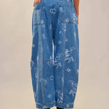 Western Barrel Leg Denim Jean - Bridle Up Hope Shop