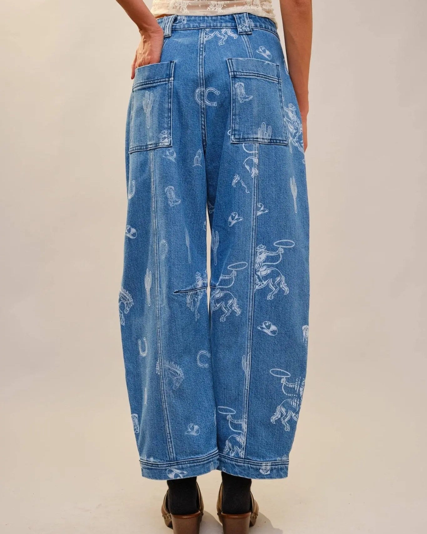 Western Barrel Leg Denim Jean - Bridle Up Hope Shop