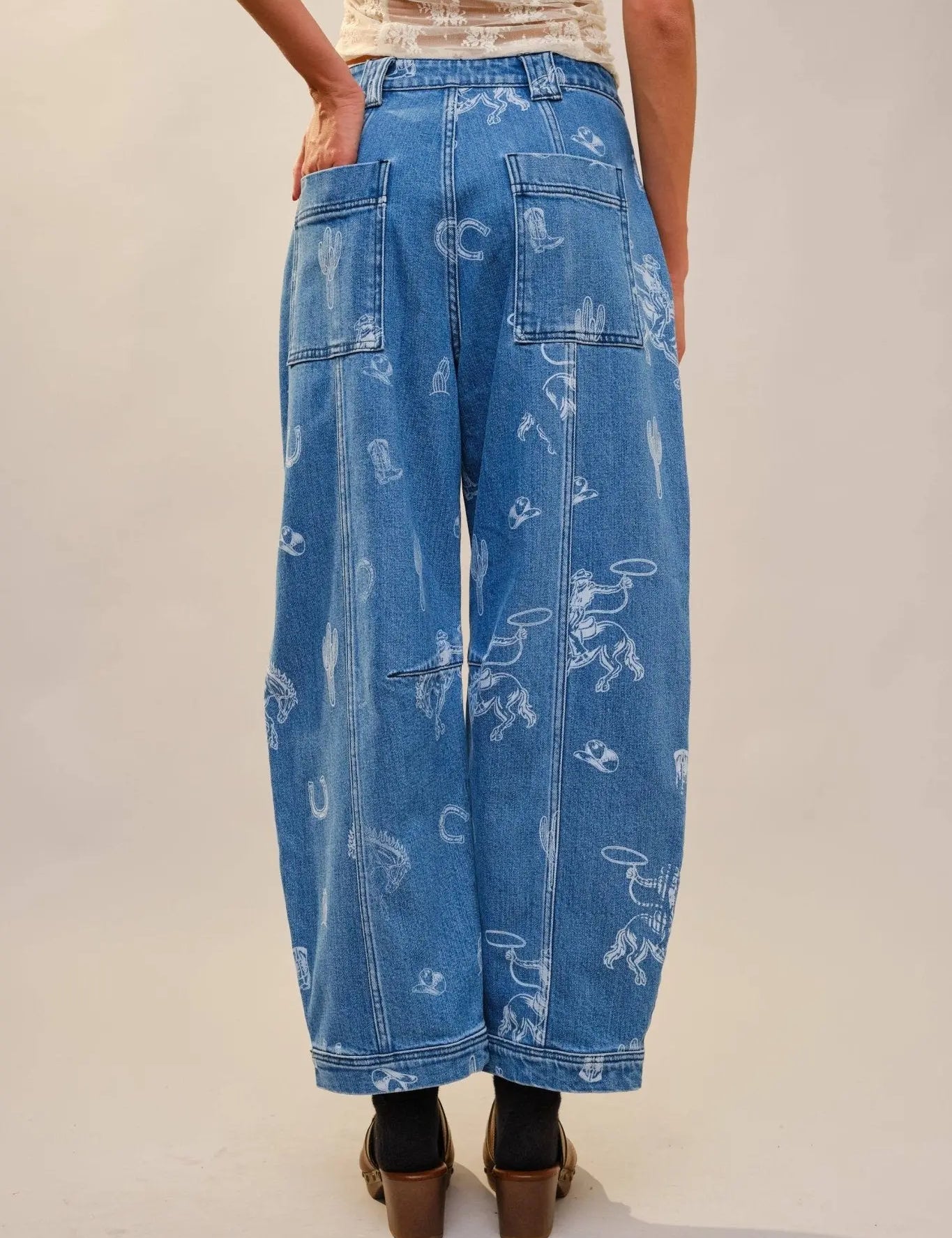 Western Barrel Leg Denim Jean - Bridle Up Hope Shop