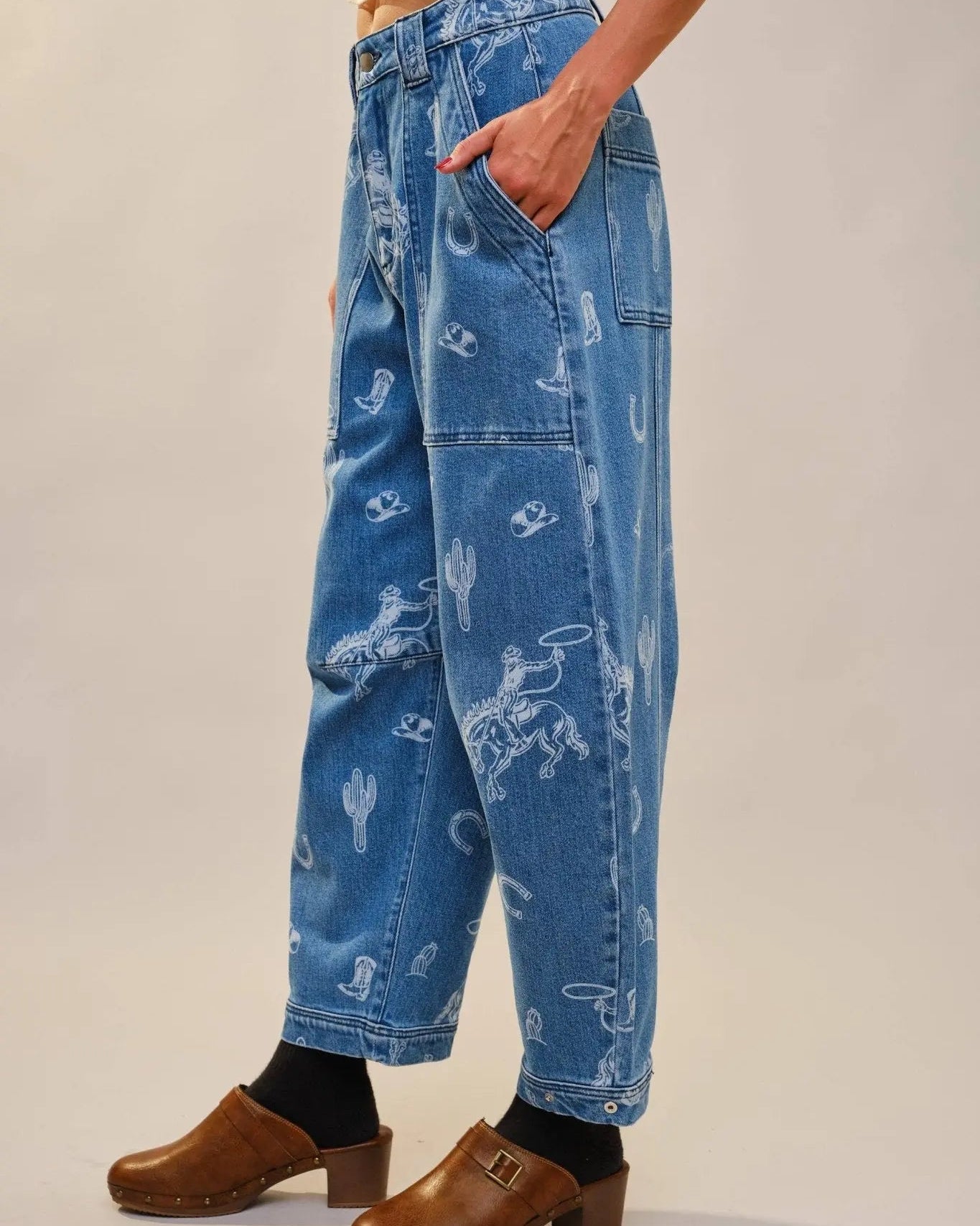 Western Barrel Leg Denim Jean - Bridle Up Hope Shop