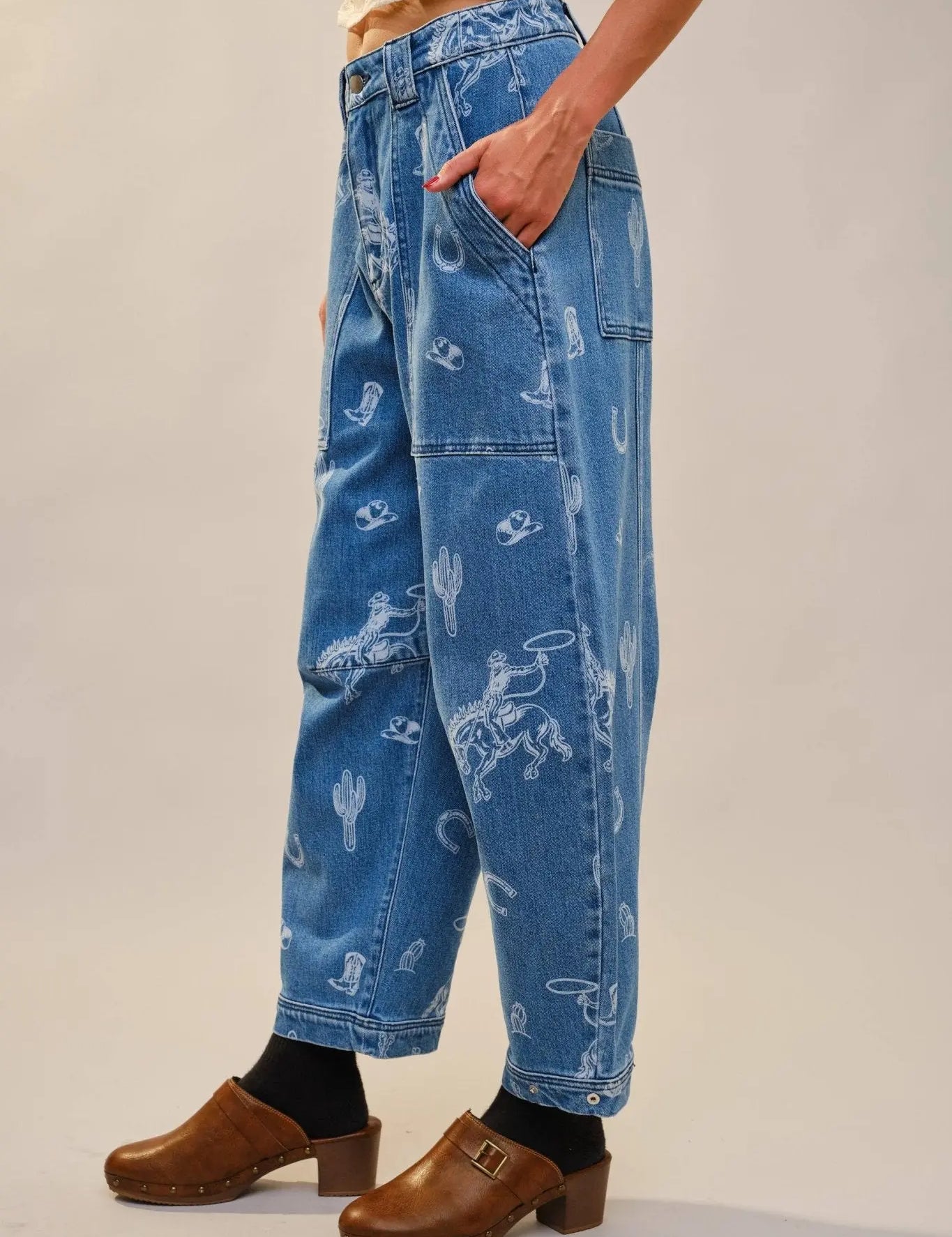 Western Barrel Leg Denim Jean - Bridle Up Hope Shop