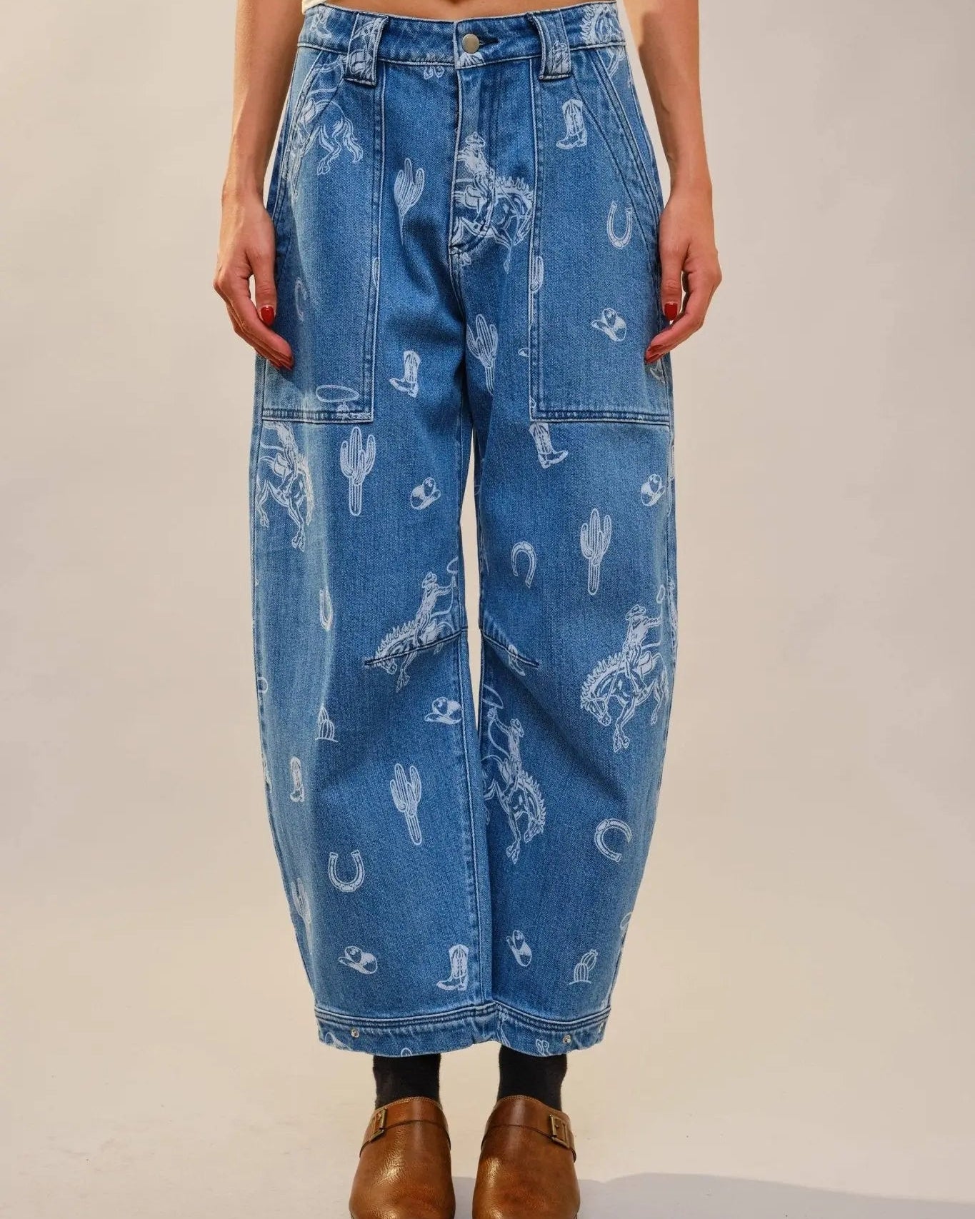 Western Barrel Leg Denim Jean - Bridle Up Hope Shop
