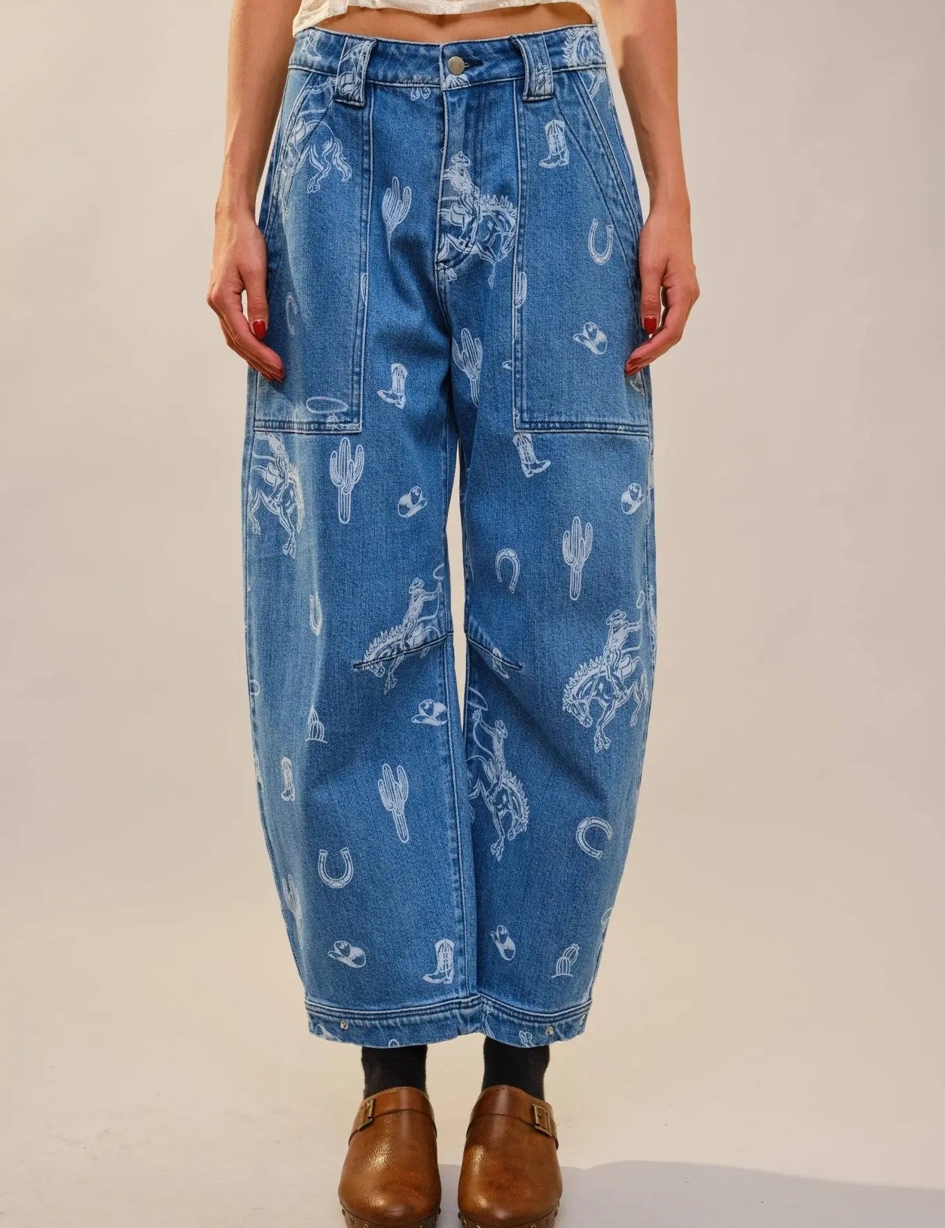 Western Barrel Leg Denim Jean - Bridle Up Hope Shop