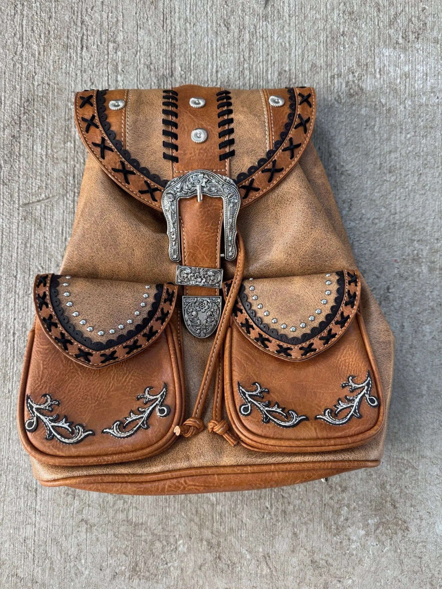 Western Belt Buckle Backpack - Bridle Up Hope Shop
