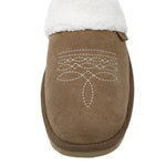 Western Boot Stitch Slippers (Brown) - Bridle Up Hope Shop