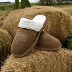 Western Boot Stitch Slippers (Brown) - Bridle Up Hope Shop