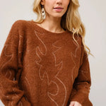 Western Boot - Stitch Sweater - Bridle Up Hope Shop