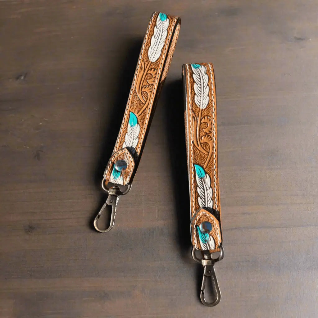 Western Leather Keychain - Bridle Up Hope Shop