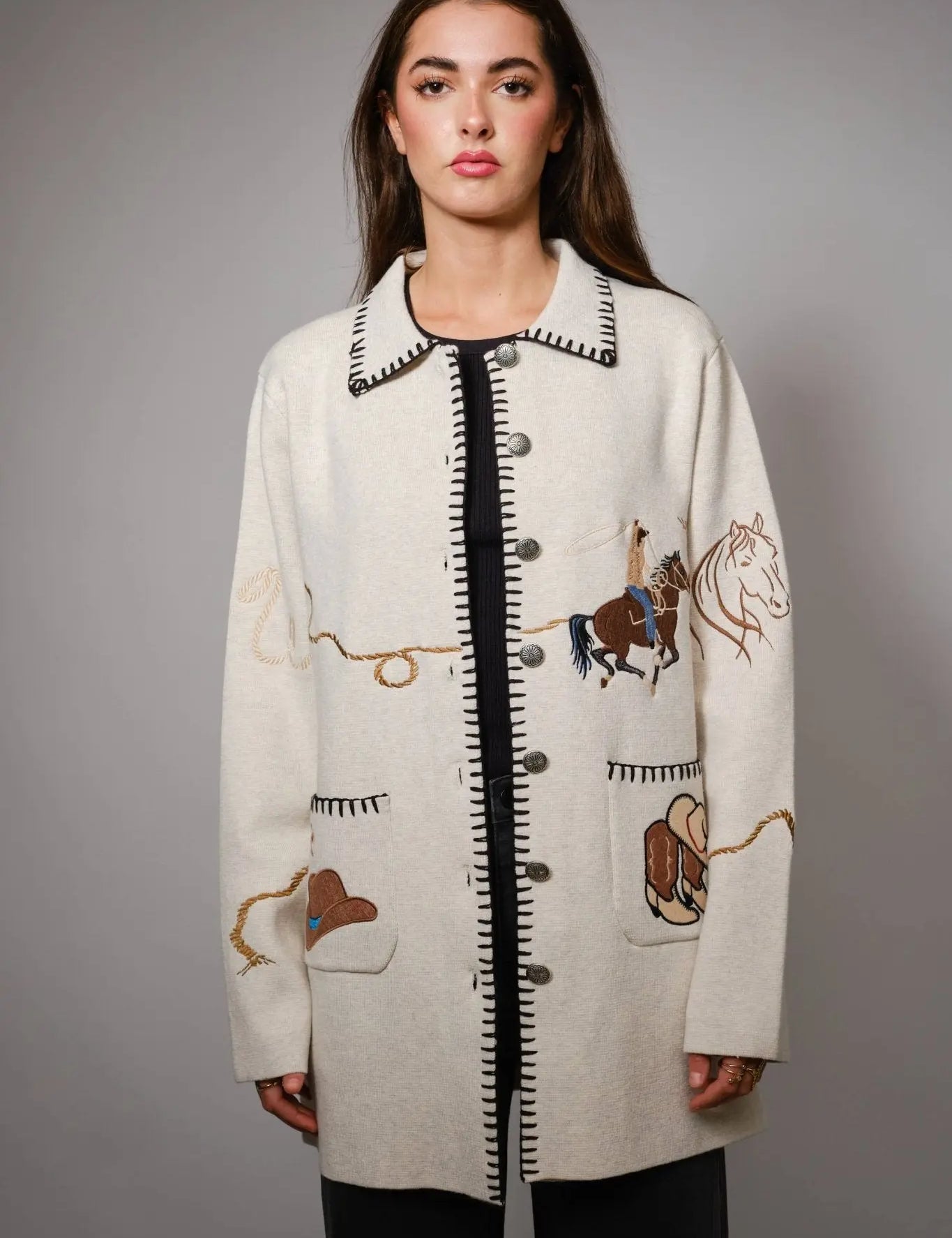 Western Long Button - Up Jacket - Bridle Up Hope Shop