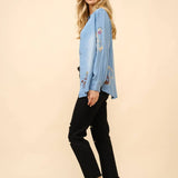 Western Motif Embroidered Tencel Shirt - Bridle Up Hope Shop