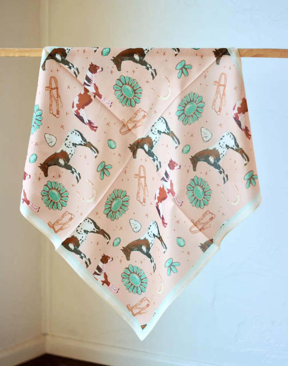 Western Peach Silk Scarf - Bridle Up Hope Shop
