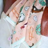 Western Peach Silk Scarf - Bridle Up Hope Shop