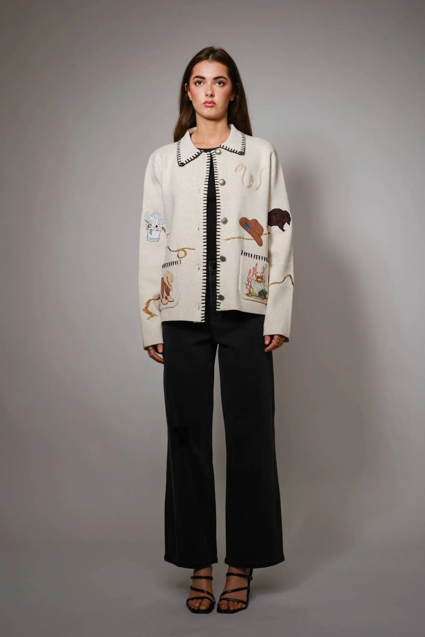 Western Wool Sweater Jacket - Bridle Up Hope Shop