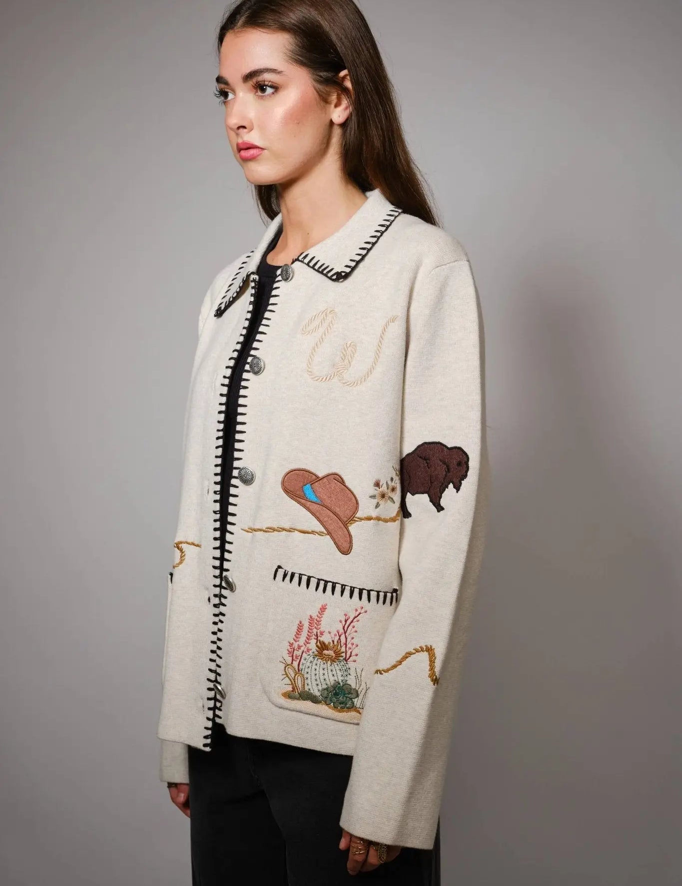 Western Wool Sweater Jacket - Bridle Up Hope Shop