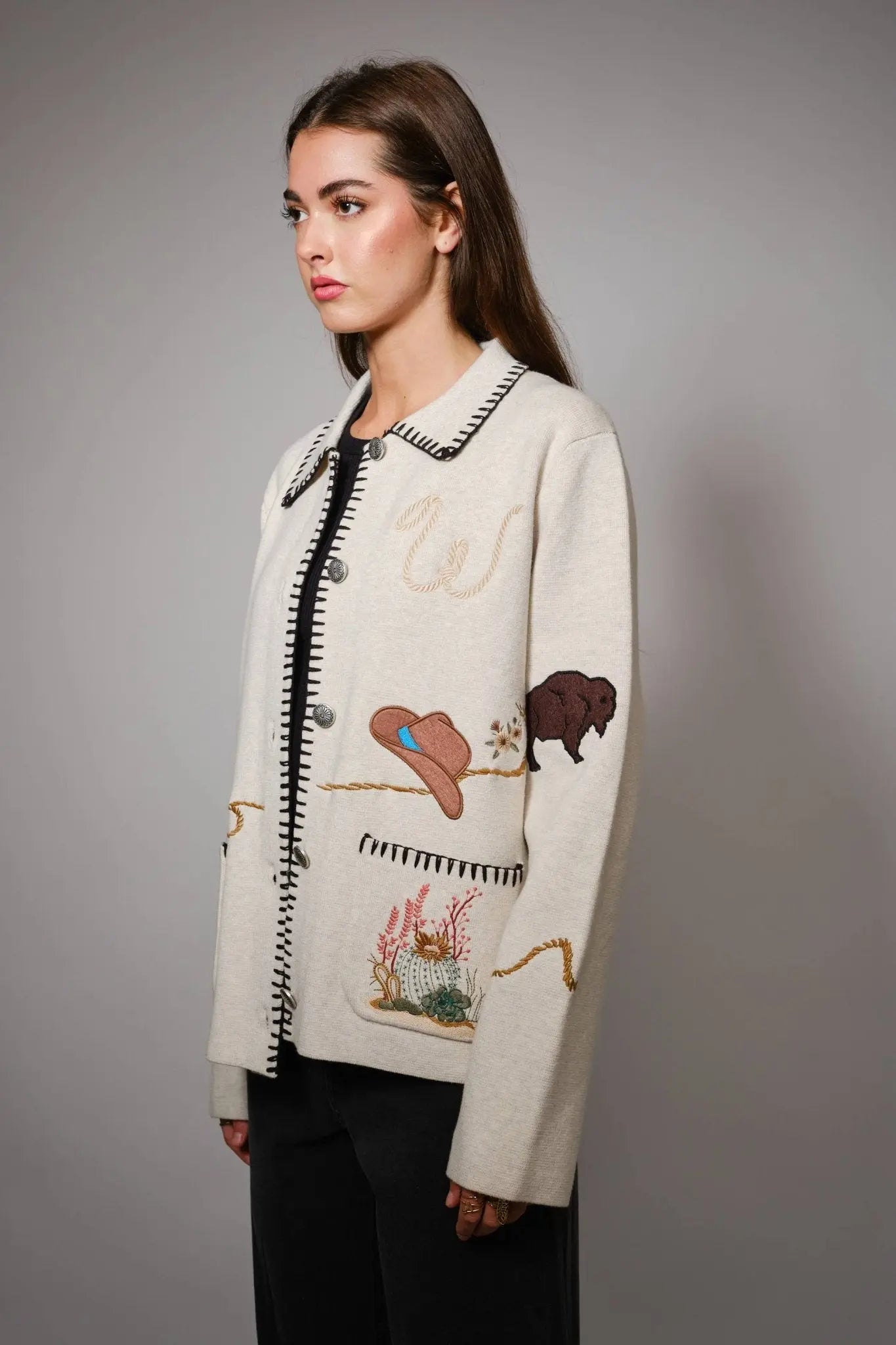 Western Wool Sweater Jacket - Bridle Up Hope Shop