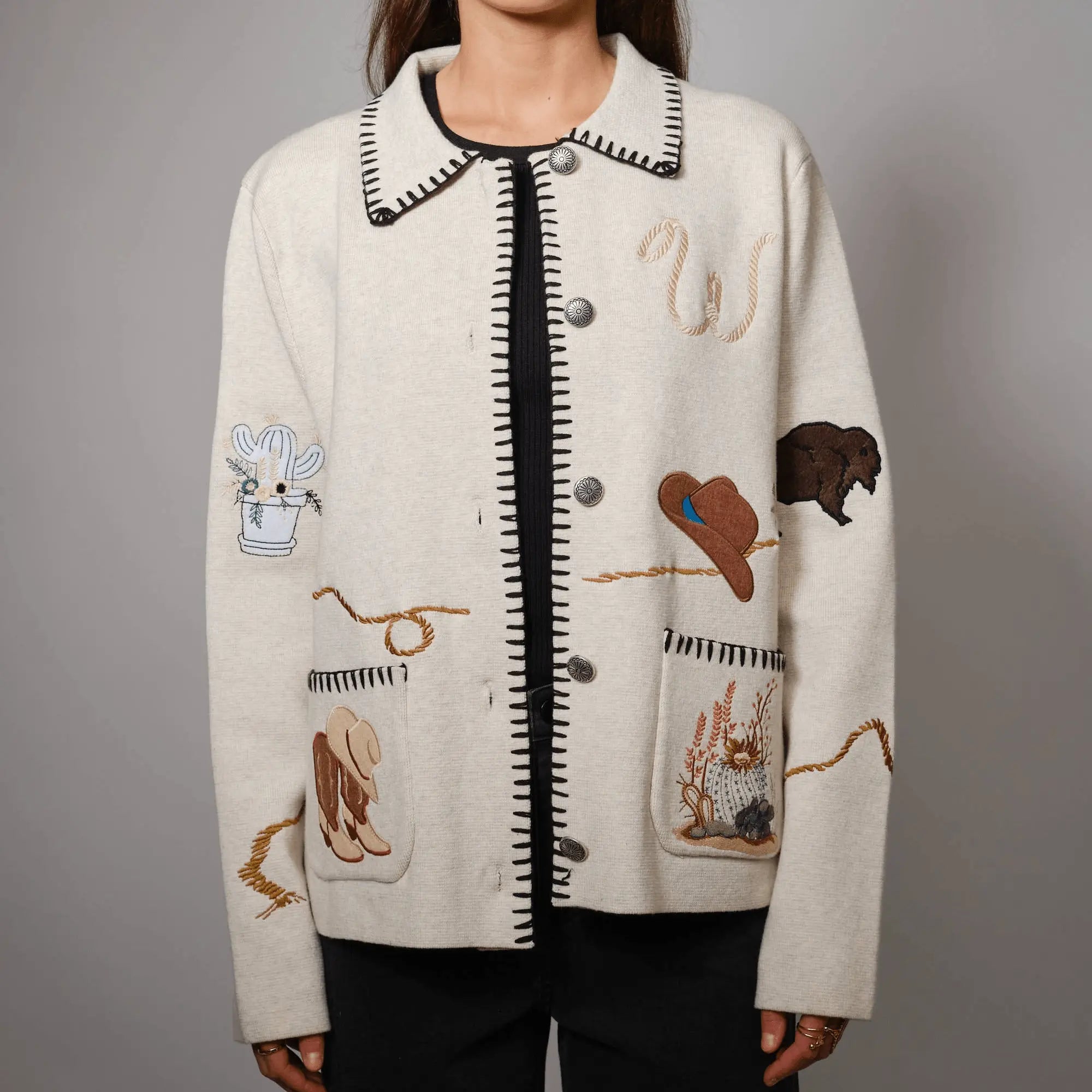 Western Wool Sweater Jacket - Bridle Up Hope Shop