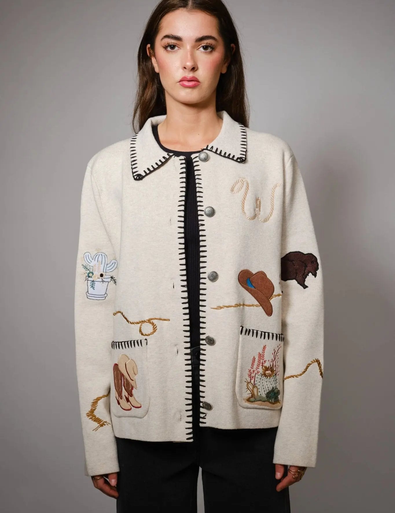 Western Wool Sweater Jacket - Bridle Up Hope Shop