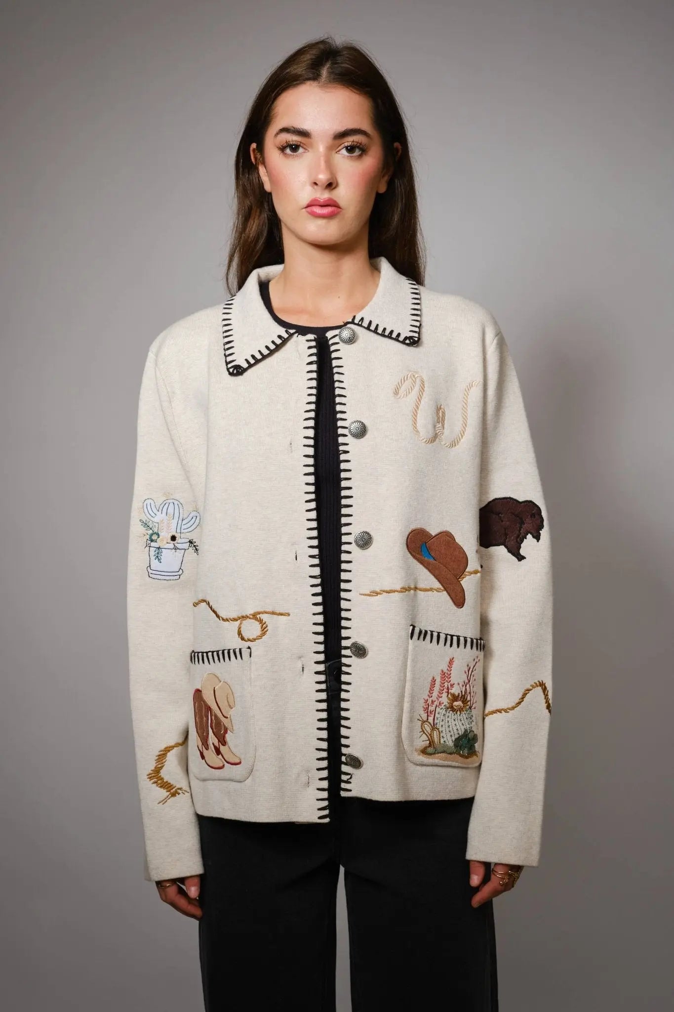 Western Wool Sweater Jacket - Bridle Up Hope Shop