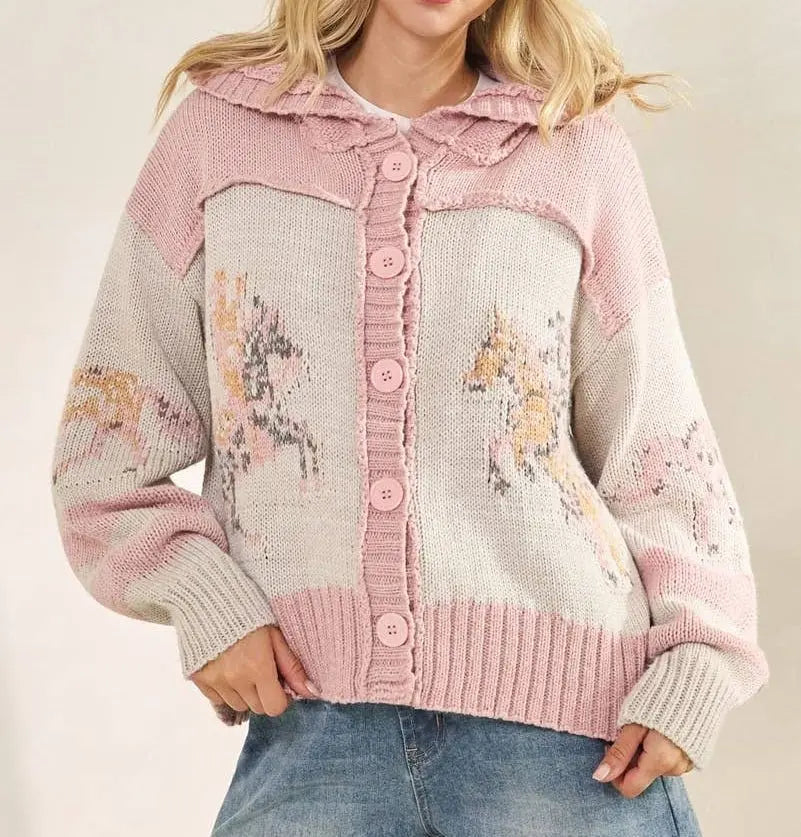 Whimsy Hooves Knit Sweater - Bridle Up Hope Shop