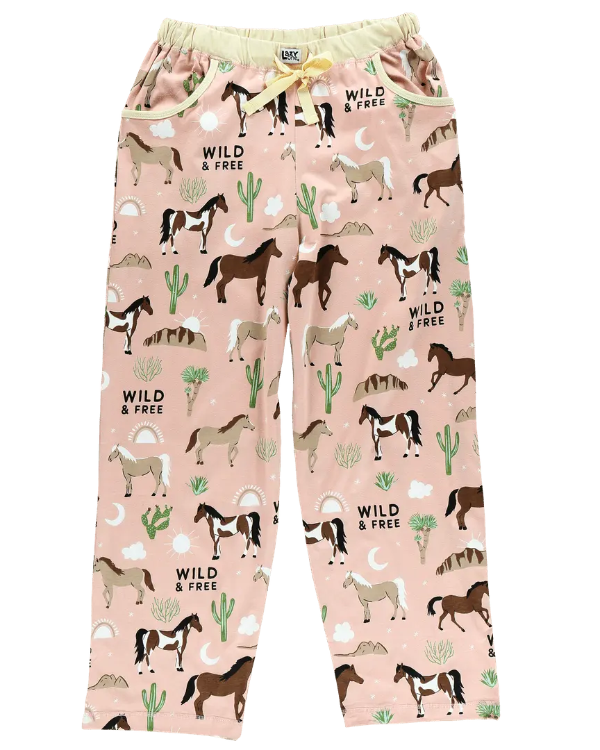 Wild & Free Horse Pajama Bottoms - Bridle Up Hope Shop