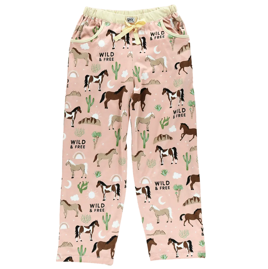 Wild & Free Horse Pajama Bottoms - Bridle Up Hope Shop