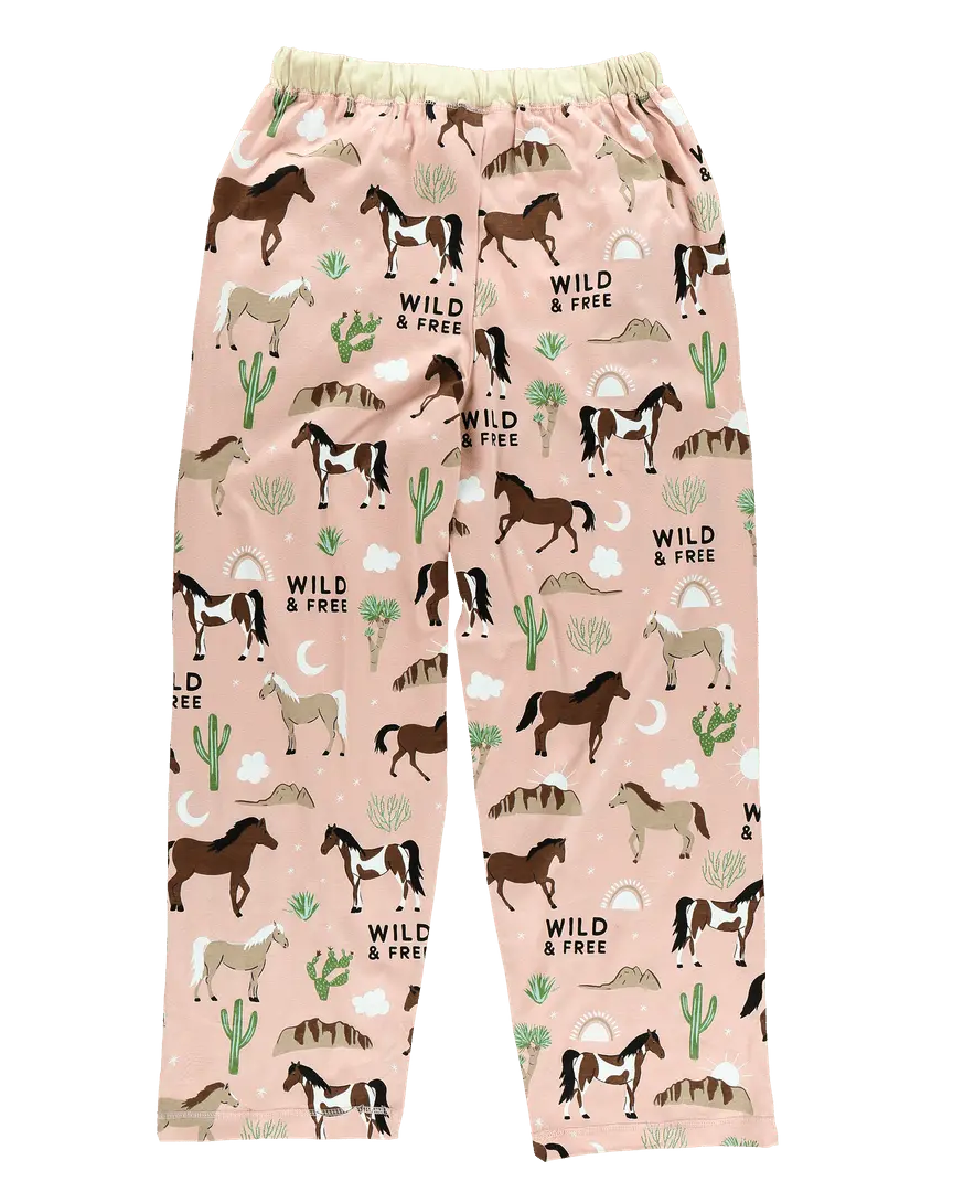 Wild & Free Horse Pajama Bottoms - Bridle Up Hope Shop