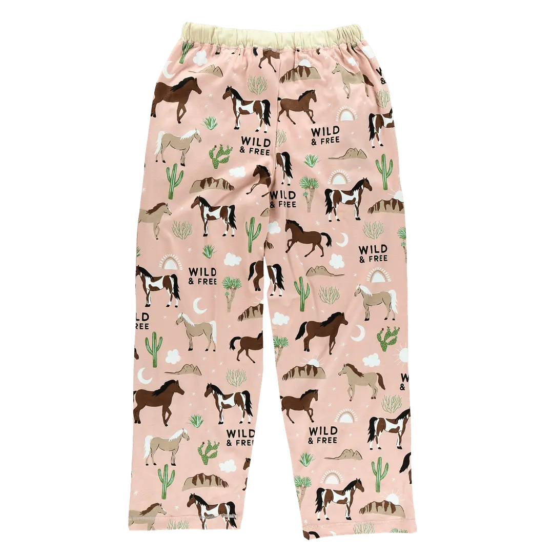 Wild & Free Horse Pajama Bottoms - Bridle Up Hope Shop