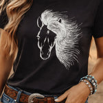 Wild Horse Glitter Tee - Bridle Up Hope Shop