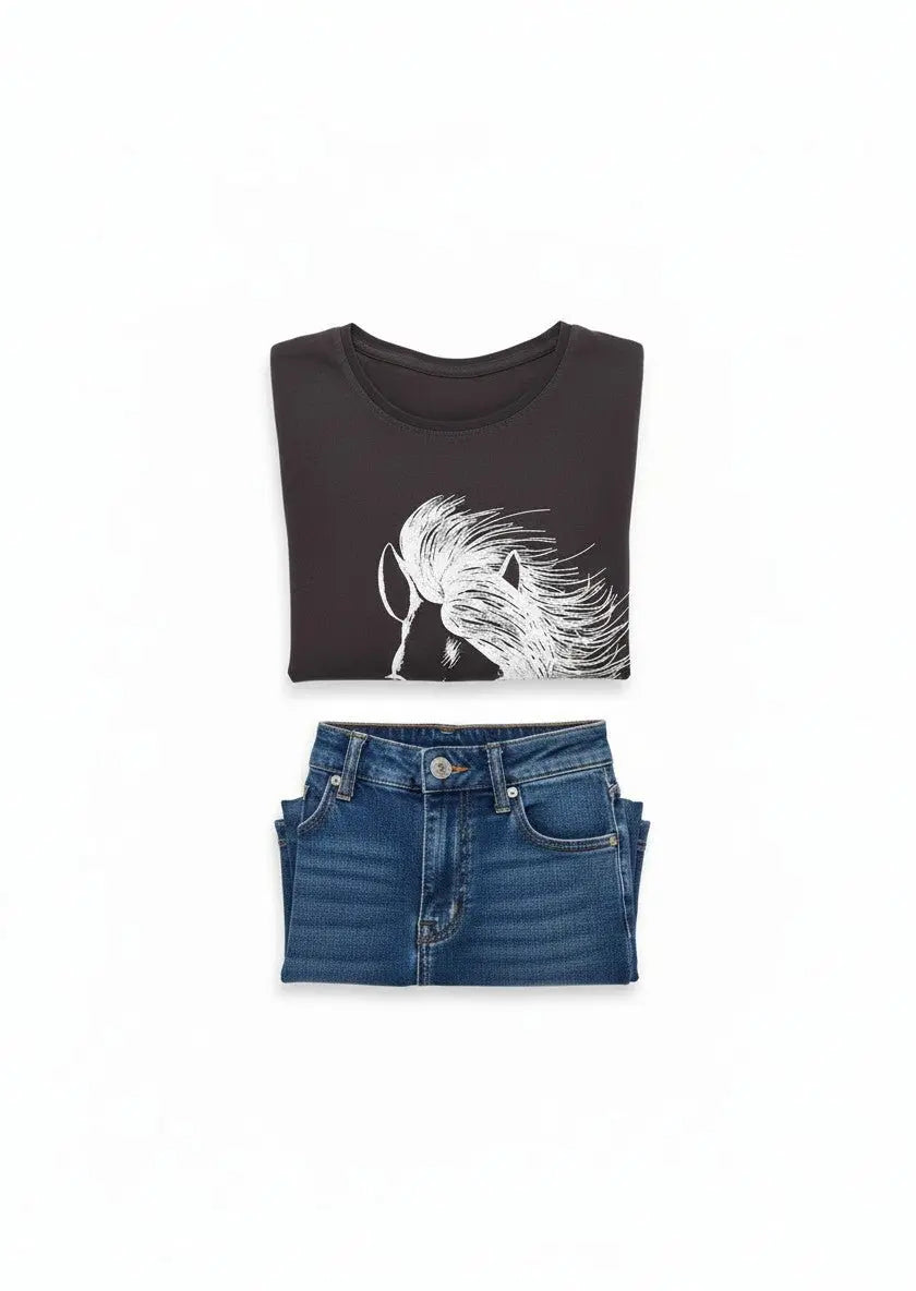 Wild Horse Glitter Tee - Bridle Up Hope Shop