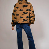 Wild Horse Sherpa Oversized Zip - Up Jacket - Bridle Up Hope Shop