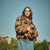 Wild Horse Sherpa Oversized Zip - Up Jacket - Bridle Up Hope Shop