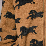 Wild Horse Sherpa Oversized Zip - Up Jacket - Bridle Up Hope Shop