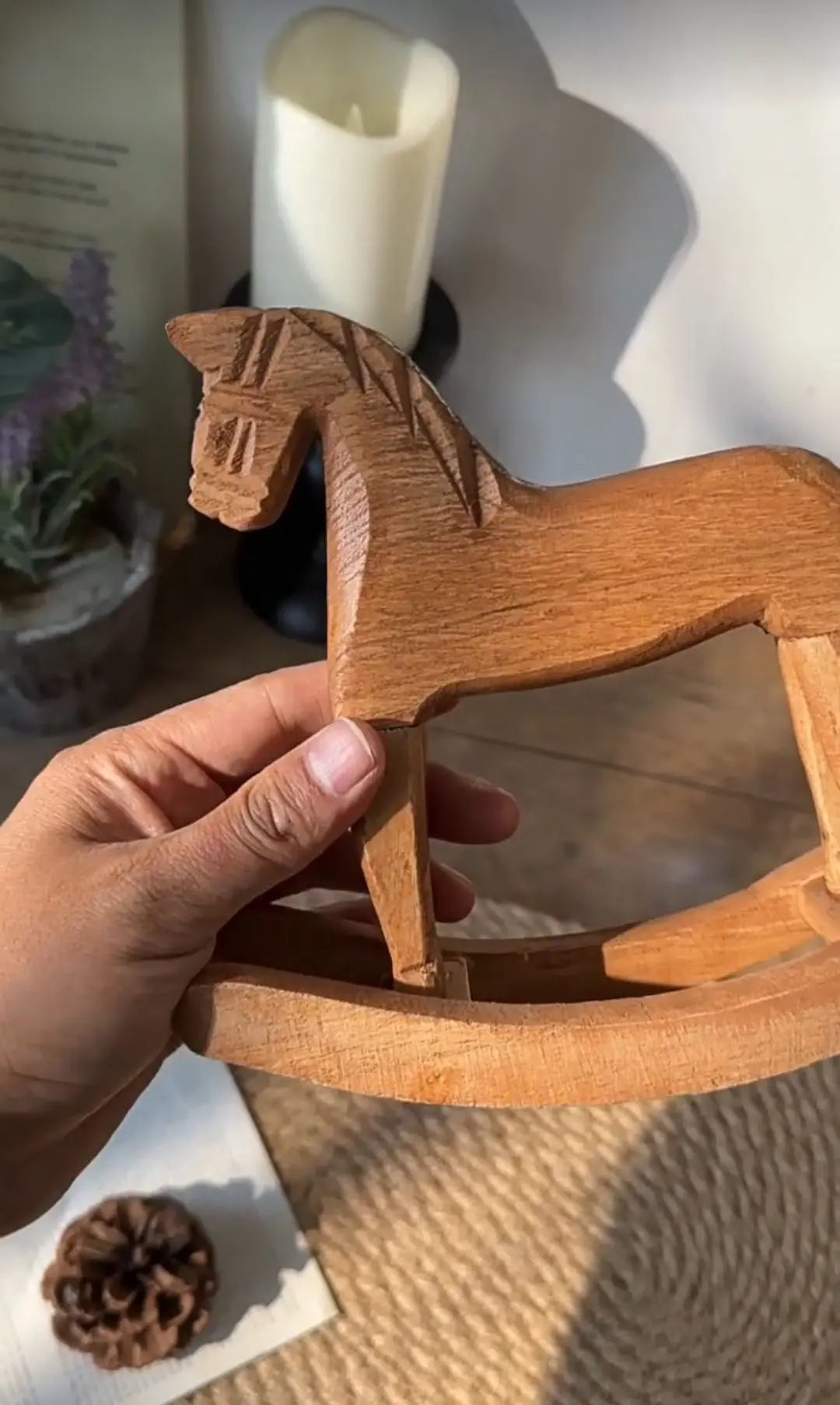 Wood Rocking Horse Decoration - Bridle Up Hope Shop