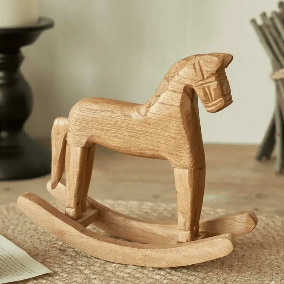 Wood Rocking Horse Decoration - Bridle Up Hope Shop