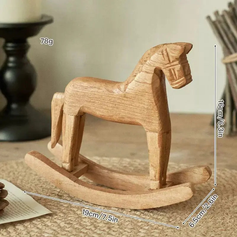 Wood Rocking Horse Decoration - Bridle Up Hope Shop