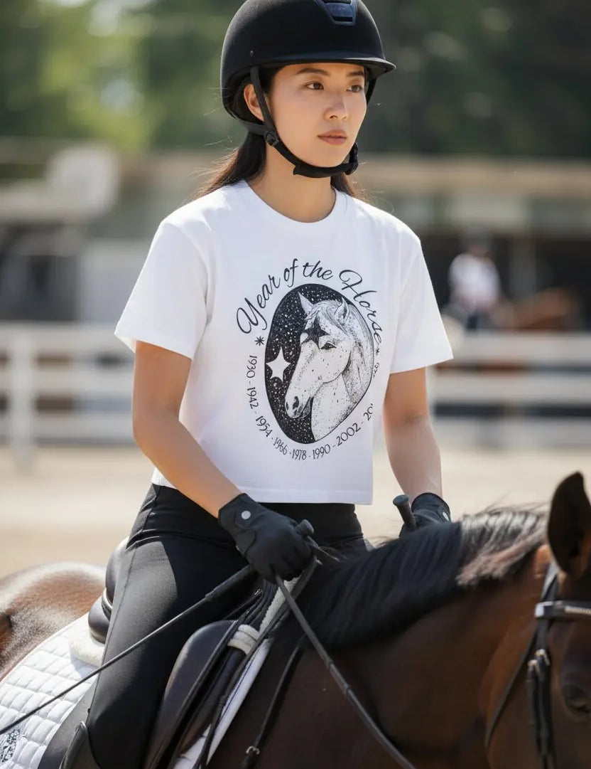 Year of the Horse Cropped T-Shirt - Bridle Up Hope Shop