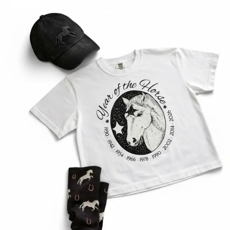 Year of the Horse Cropped T-Shirt - Bridle Up Hope Shop