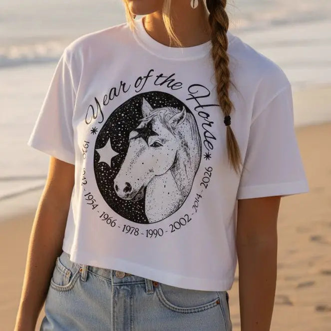 Year of the Horse Cropped T-Shirt - Bridle Up Hope Shop