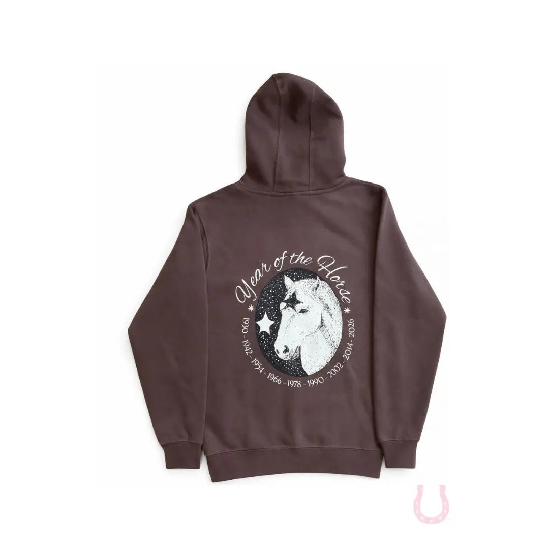Year of the Horse Hoodie (Brown) - Bridle Up Hope Shop